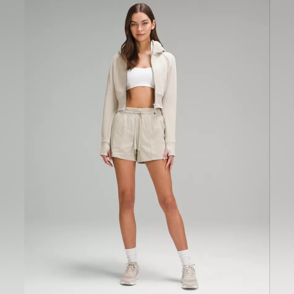 Lululemon Scuba Full Zip Cropped Jacket In Bone. Size 2 /tags removed/ - Picture 3 of 10